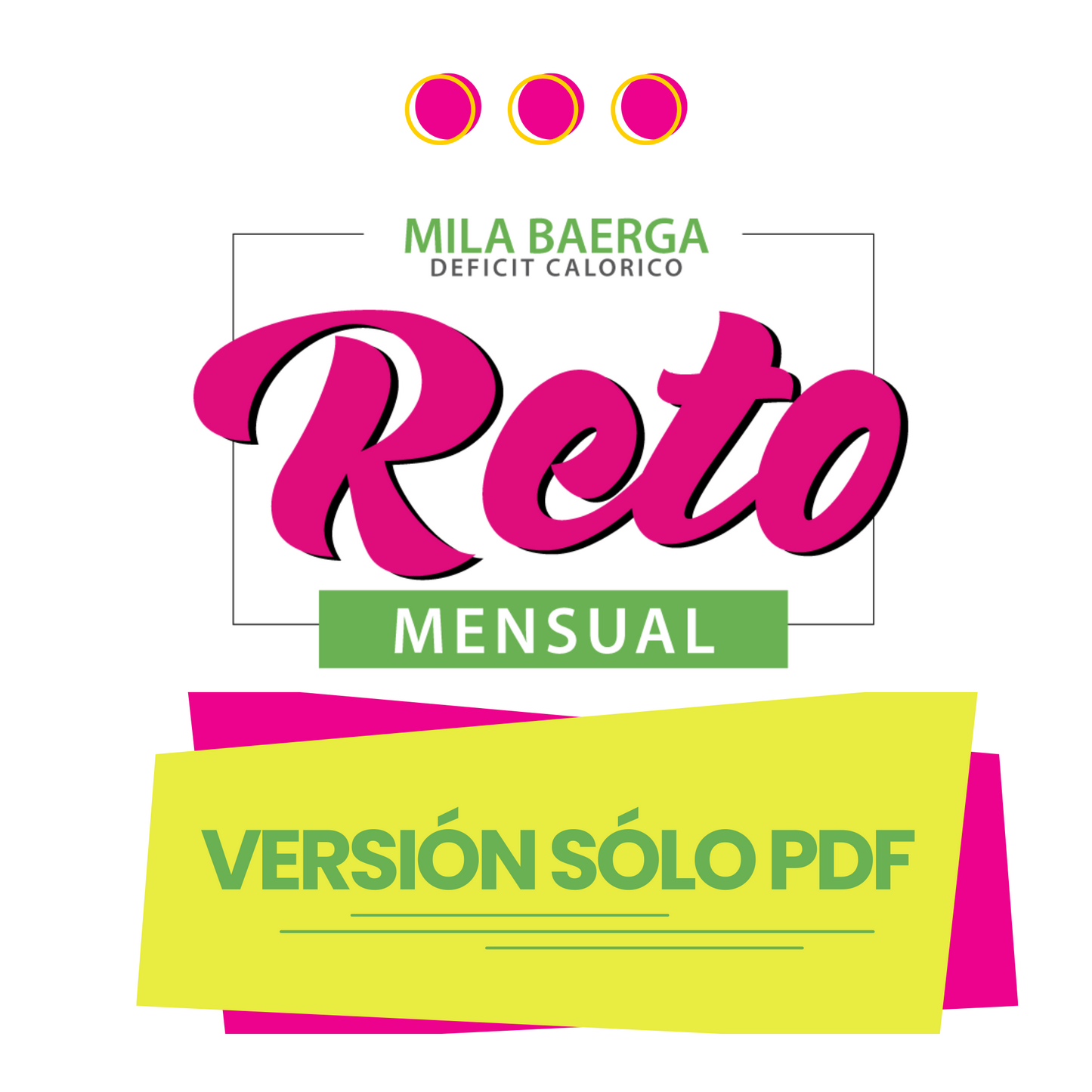 Menú mensual de Déficit Calórico para perder peso. Versión Sólo PDF.