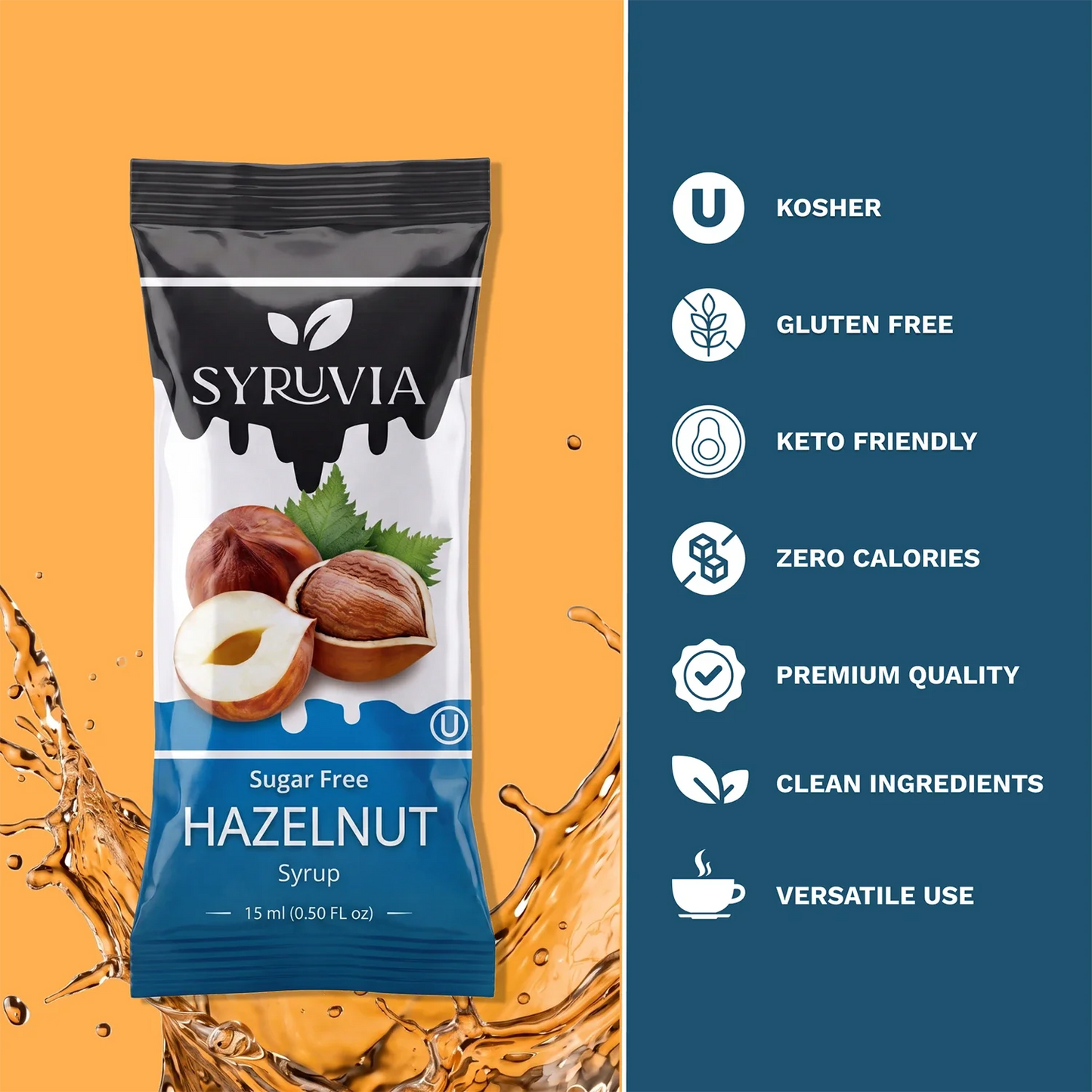 Sugar Free Hazelnut Syrup Pouches