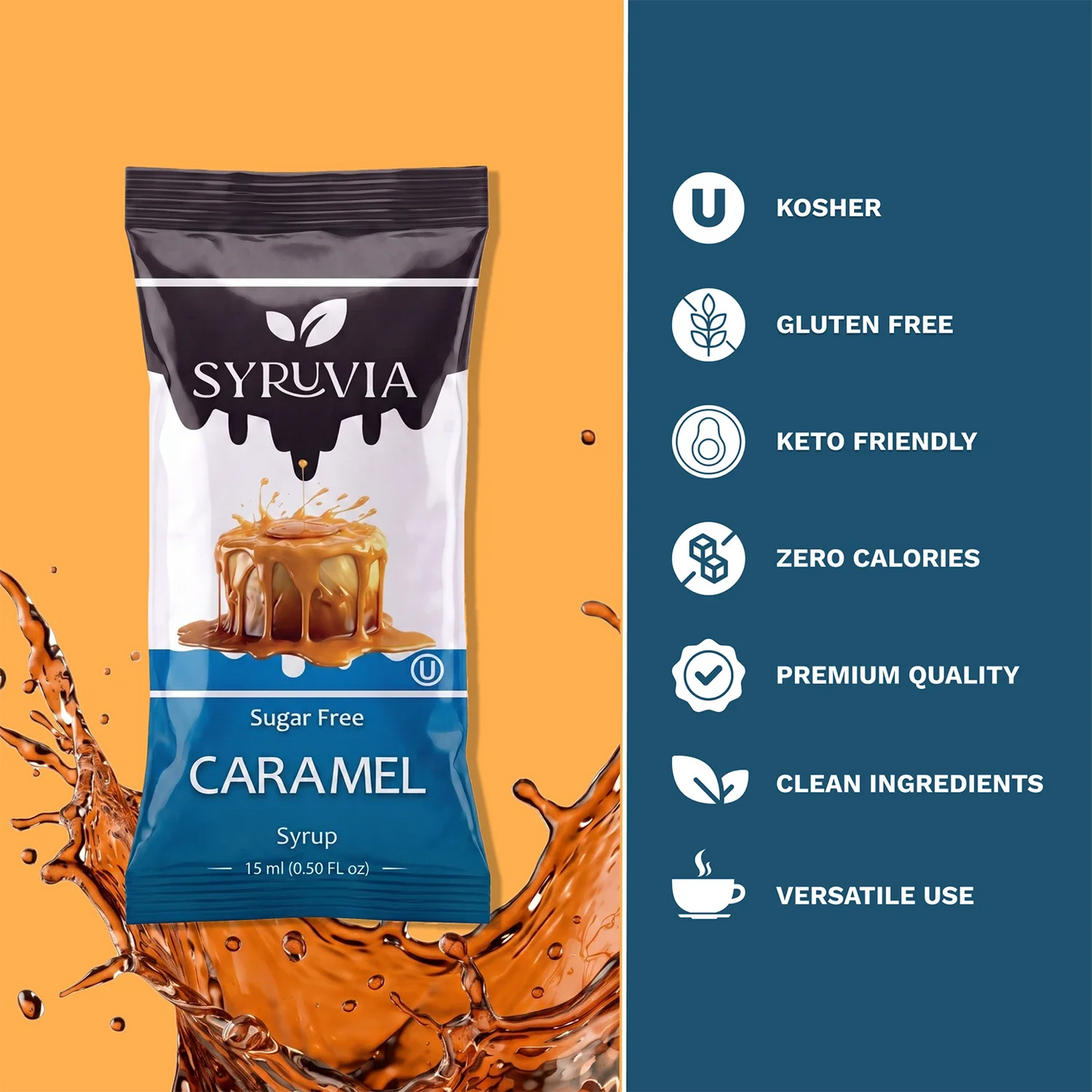 Sugar Free Caramel Syrup Pouches