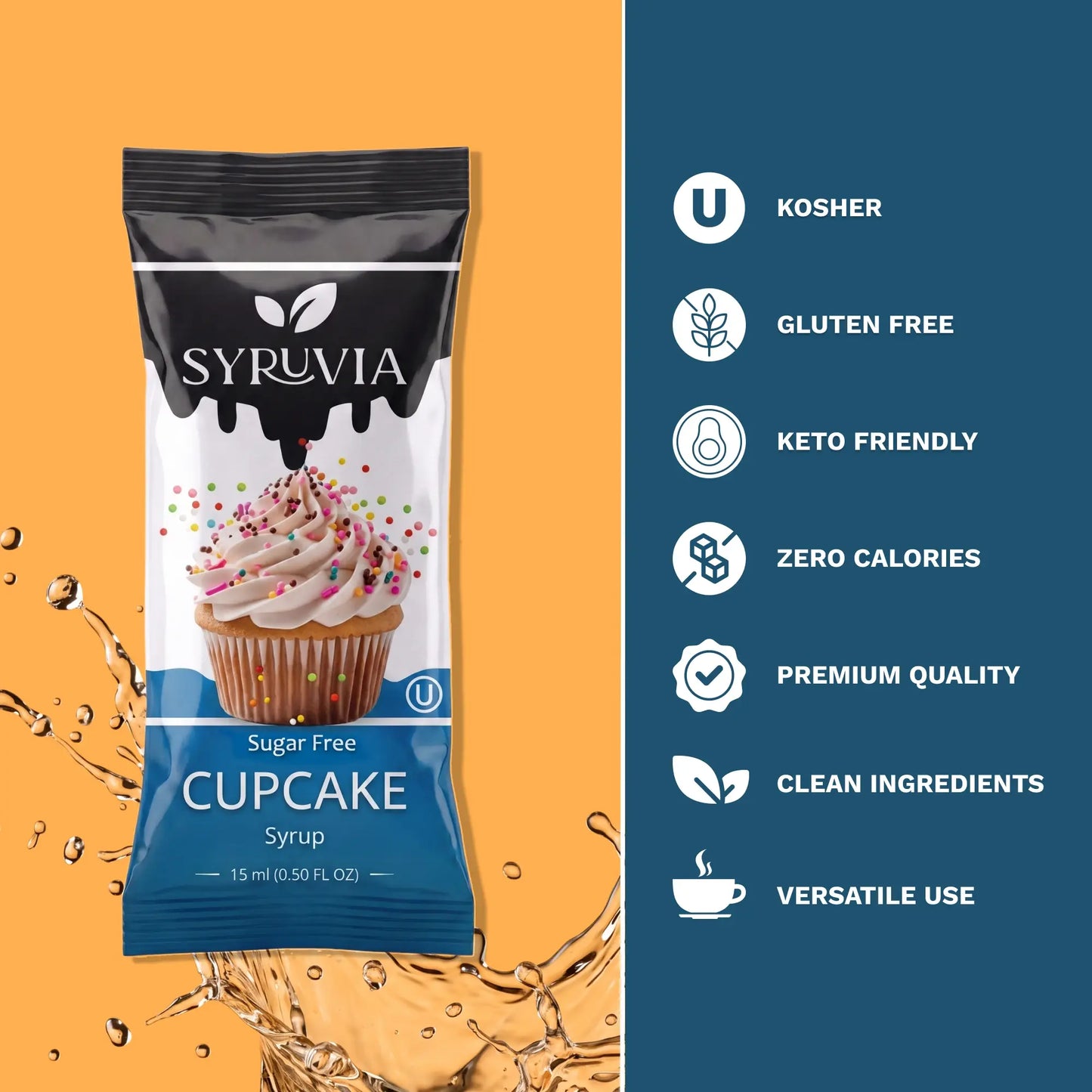 Sugar Free Cupcake Syrup Pouches