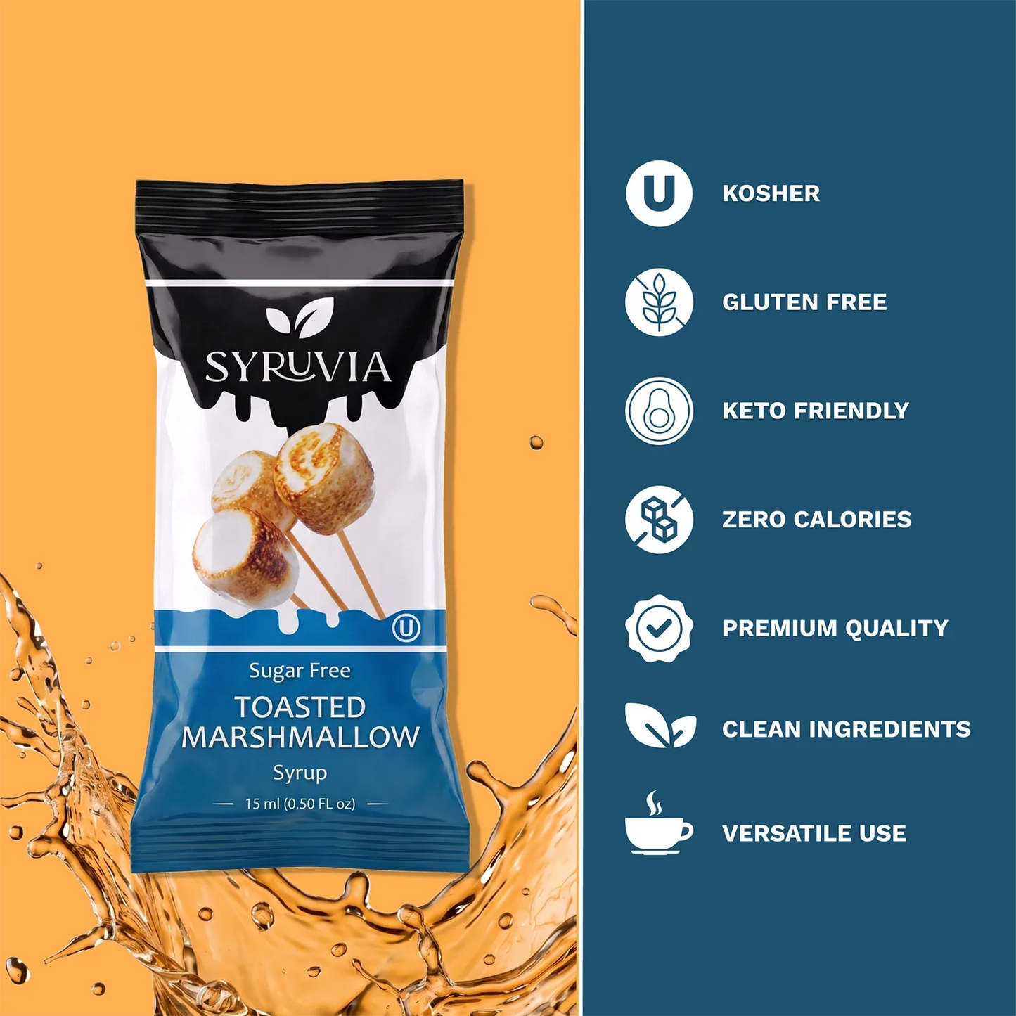 Sugar Free Toasted Marshmallow Syrup Pouches
