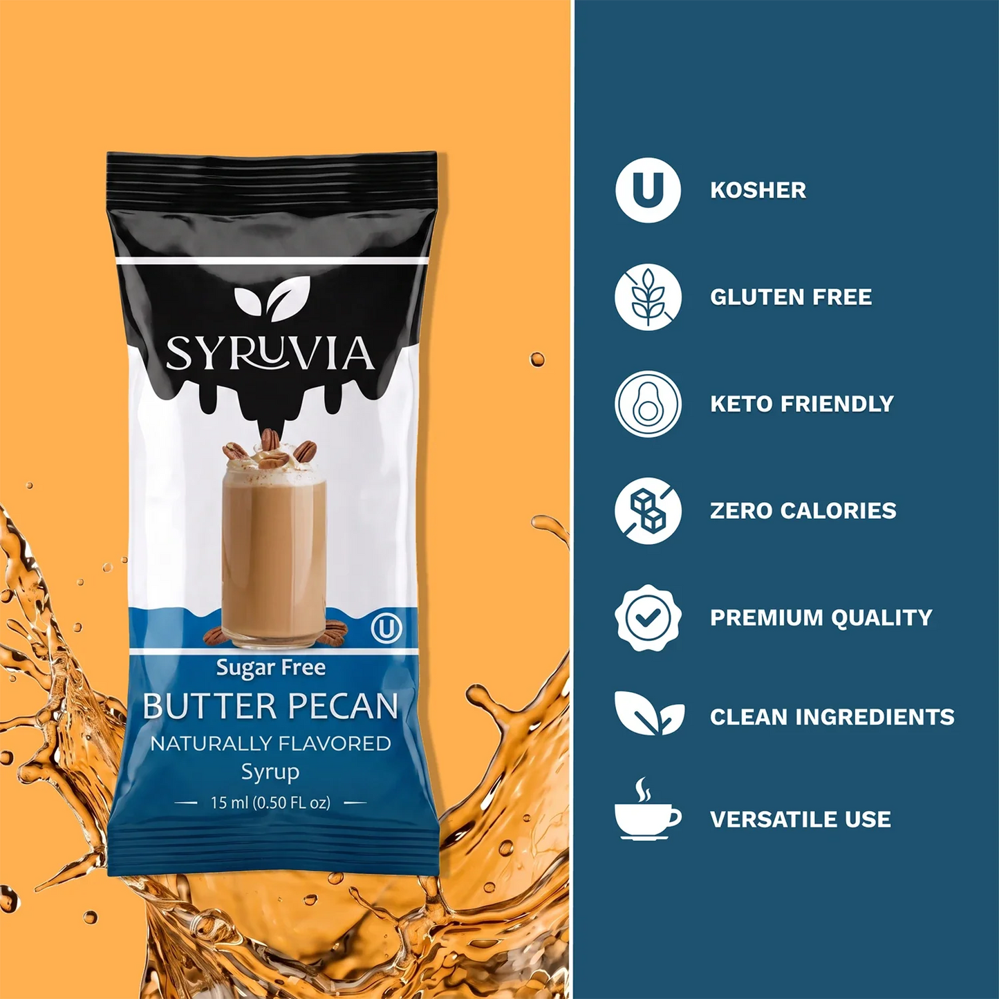 Sugar Free Butter Pecan Syrup Pouches
