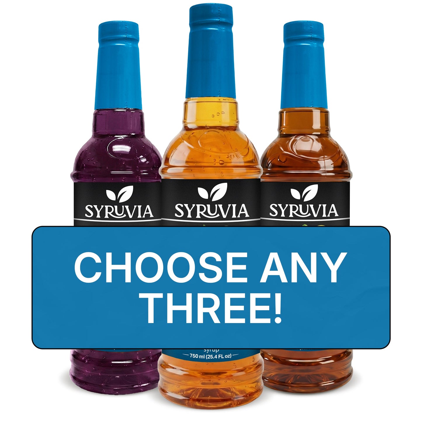 Syruvia Sugar Free Coffee Syrup – Choose Your Flavors Custom Bundle – Premium Flavored Syrup for Coffee, Drinks & Lattes – 25.4 fl oz Bottles – Build Your Own-2