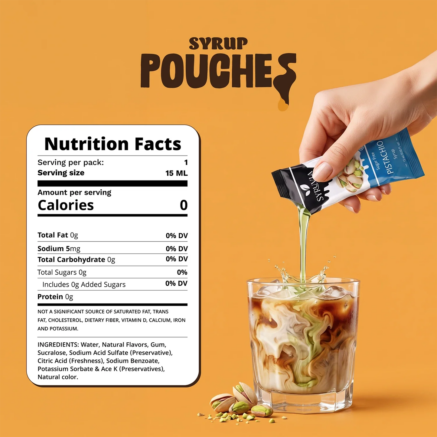 Sugar Free Pistachio Syrup Pouches