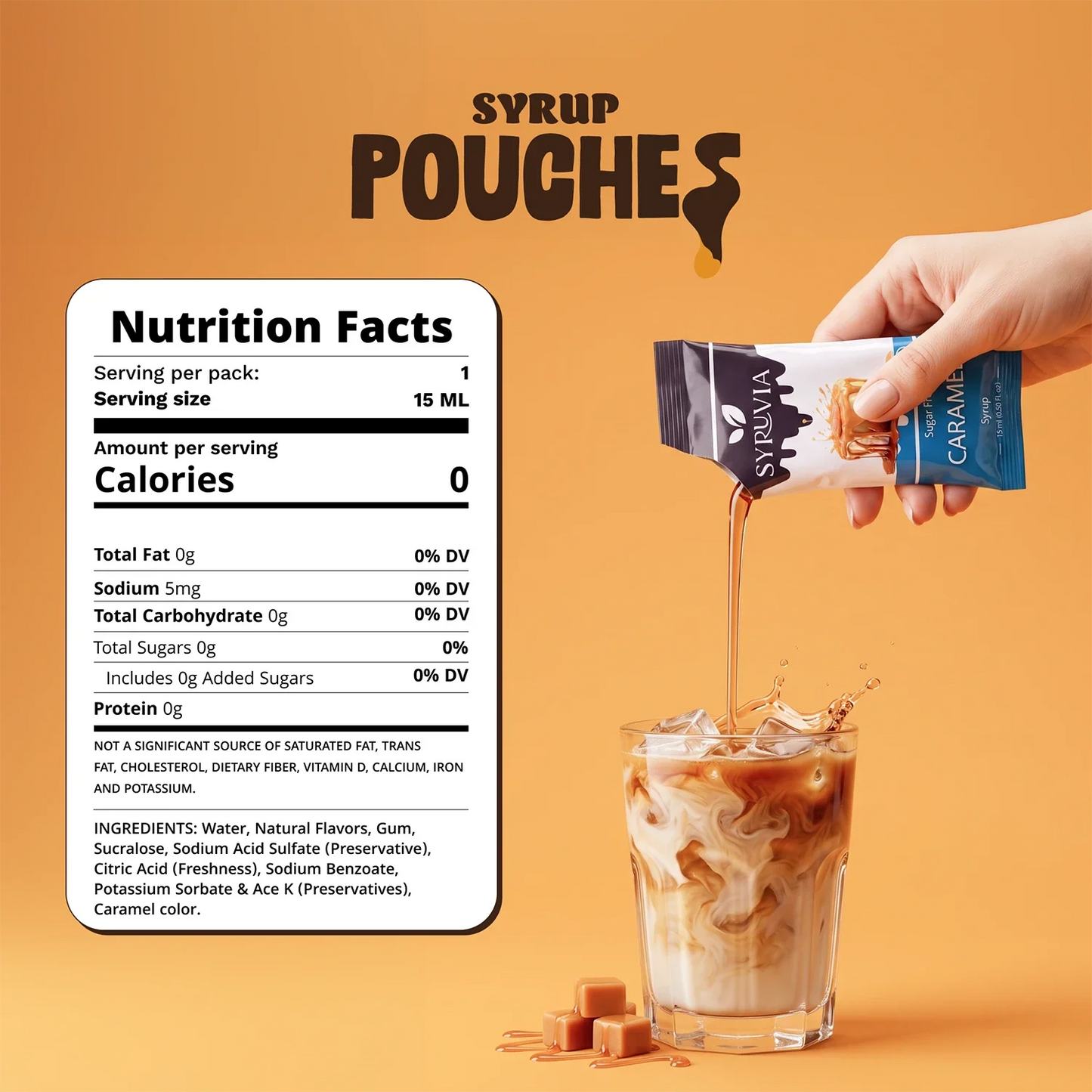 Sugar Free Caramel Syrup Pouches
