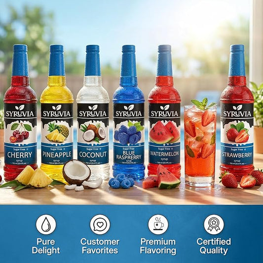 Syruvia Sugar Free Coffee Syrup – Choose Your Flavors Custom Bundle – Premium Flavored Syrup for Coffee, Drinks & Lattes – 25.4 fl oz Bottles – Build Your Own-0