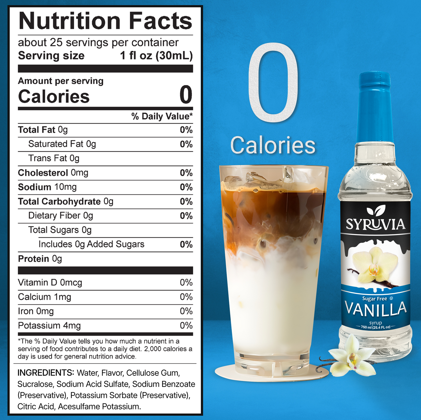 Jarabe de vainilla sin azúcar