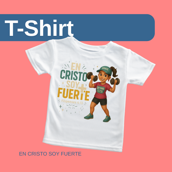 T-Shirt “En Cristo Soy + Fuerte” – Filipenses 4:13